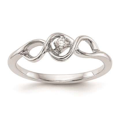 14K White Gold Complete Real Diamond Promise/Engagement Ring