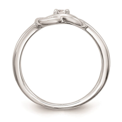 14K White Gold Complete Real Diamond Promise/Engagement Ring
