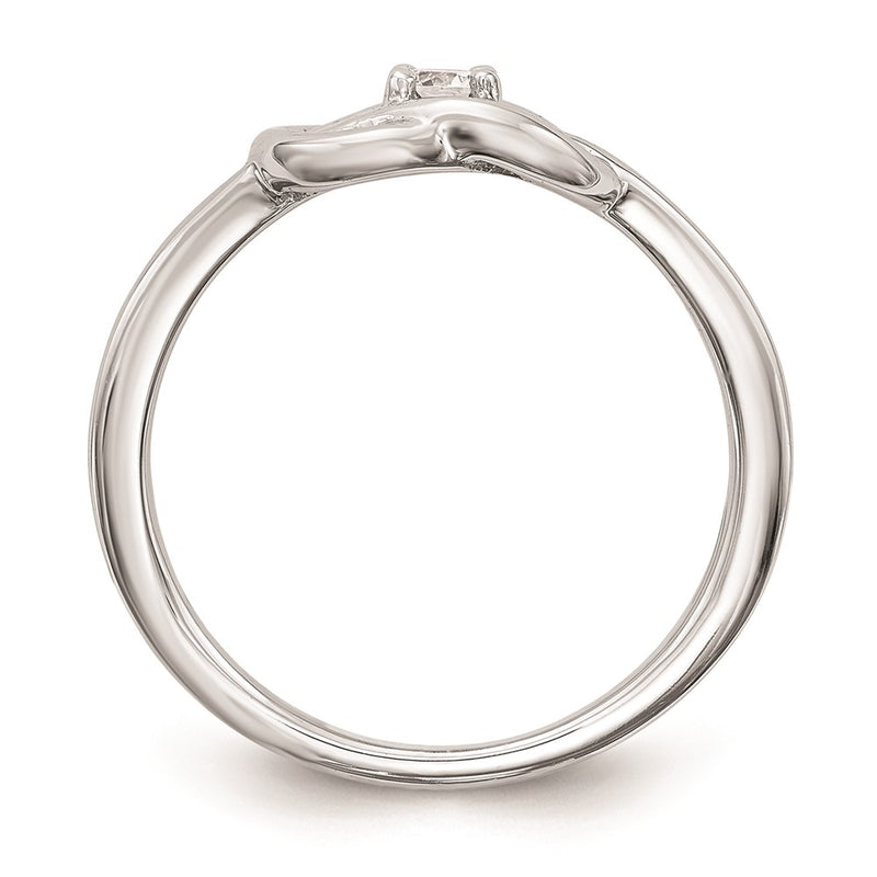 14K White Gold Complete Real Diamond Promise/Engagement Ring