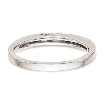 14K White Gold Complete Real Diamond Promise/Engagement Ring