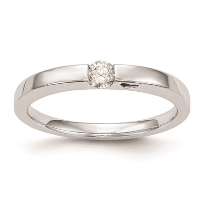 14K White Gold Complete Real Diamond Promise/Engagement Ring