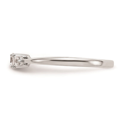 14K White Gold Complete Real Diamond Promise/Engagement Ring