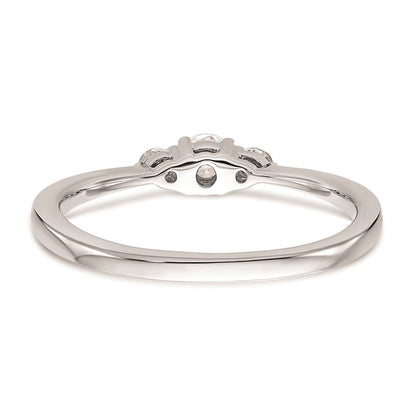 14K White Gold Complete Real Diamond Promise/Engagement Ring