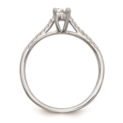 14K White Gold Complete Real Diamond Promise/Engagement Ring