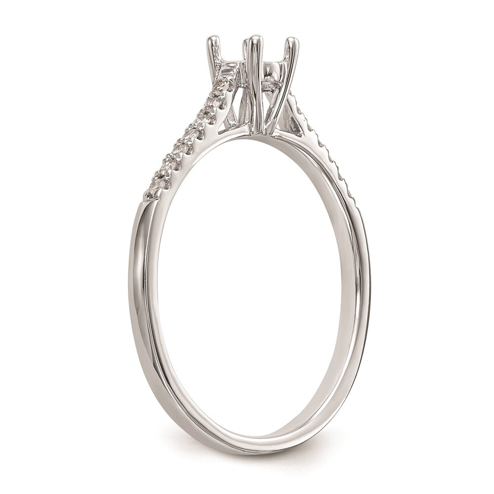 14K White Gold Complete Real Diamond Promise/Engagement Ring