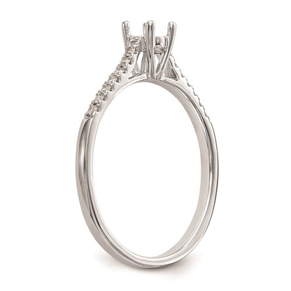 14K White Gold Complete Real Diamond Promise/Engagement Ring