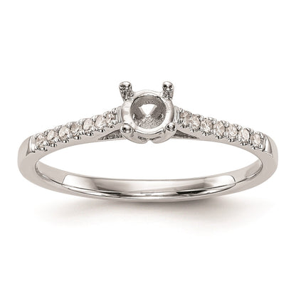 14K White Gold Complete Real Diamond Promise/Engagement Ring