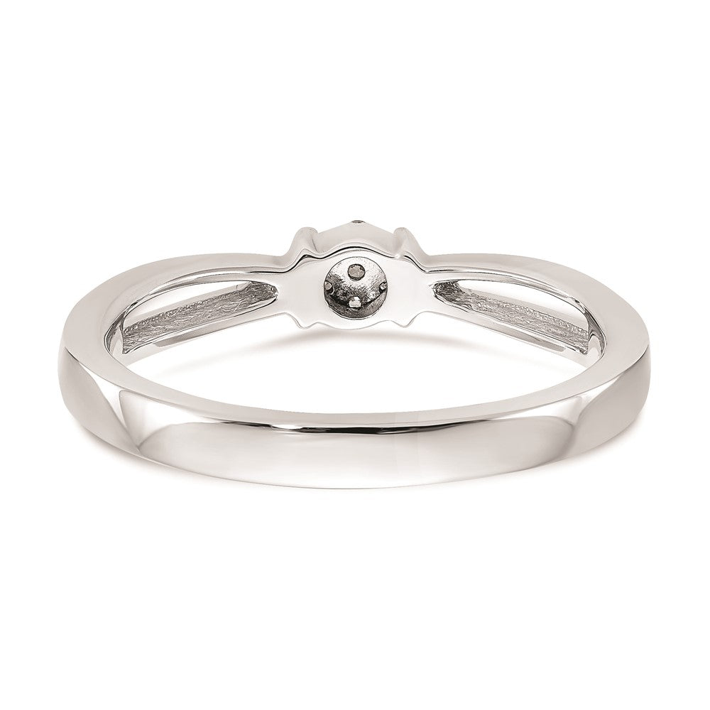 14K White Gold Complete Real Diamond Promise/Engagement Ring