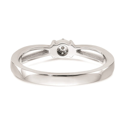 14K White Gold Complete Real Diamond Promise/Engagement Ring