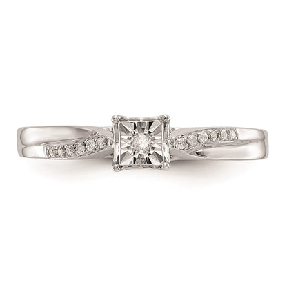14K White Gold Complete Real Diamond Engagement Ring