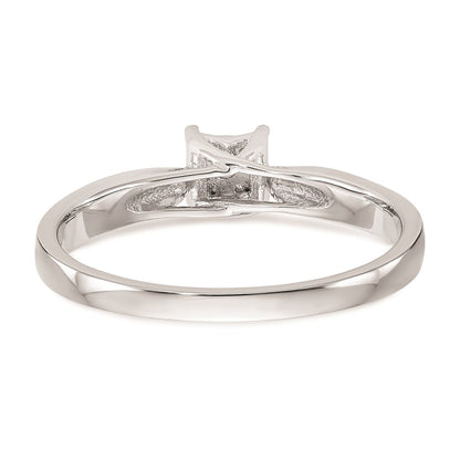 14K White Gold Complete Real Diamond Engagement Ring