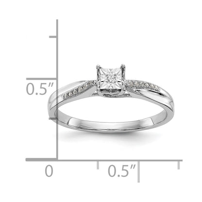 14K White Gold Complete Real Diamond Engagement Ring