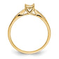 0.08ct. CZ Solid Real 14K Yellow Gold Complete Engagement Ring