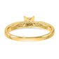 14K Yellow Gold Complete Real Diamond Engagement Ring