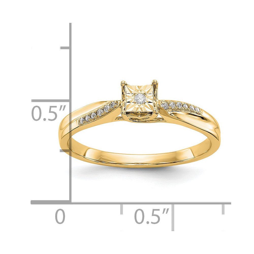 14K Yellow Gold Complete Real Diamond Engagement Ring
