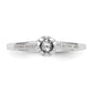 14K White Gold Complete Real Diamond Promise/Engagement Ring