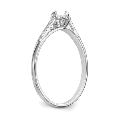 14K White Gold Complete Real Diamond Promise/Engagement Ring