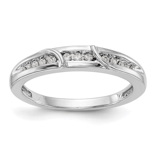 14K White Gold Complete Real Diamond Trio Ladies Wedding Band