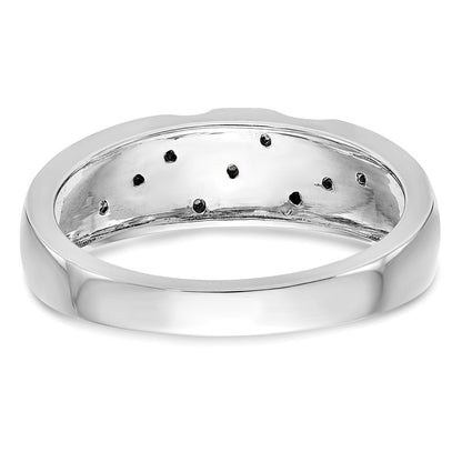 14K White Gold Complete Real Diamond Trio Men's Wedding Band