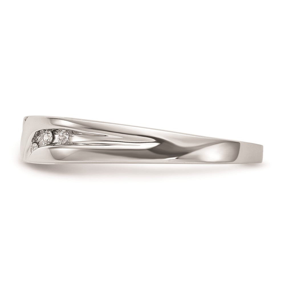 14K White Gold Complete Real Diamond Trio Men's Wedding Band
