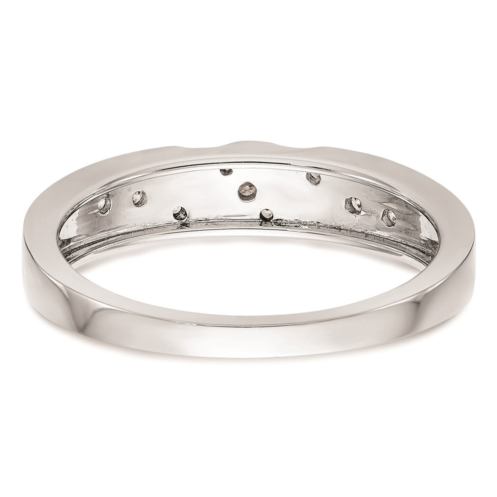 14K White Gold Complete Real Diamond Trio Men's Wedding Band