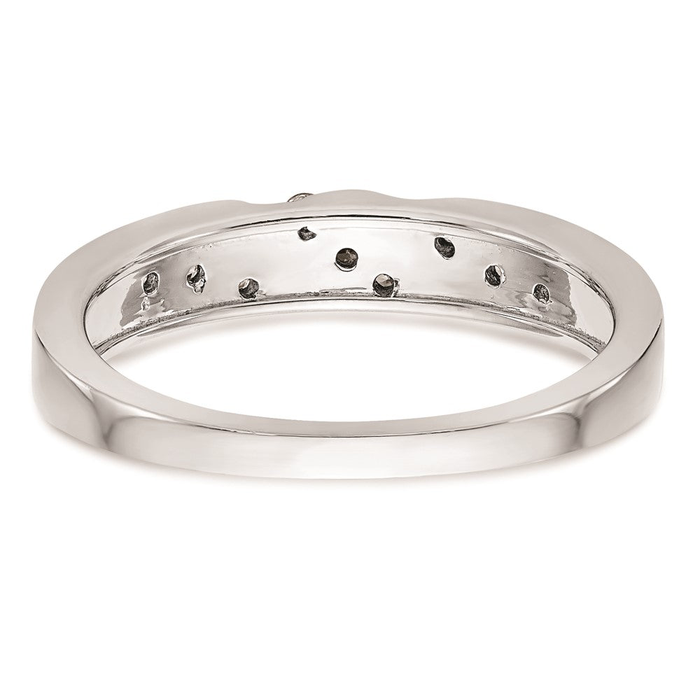 14K White Gold Complete Real Diamond Trio Ladies Wedding Band