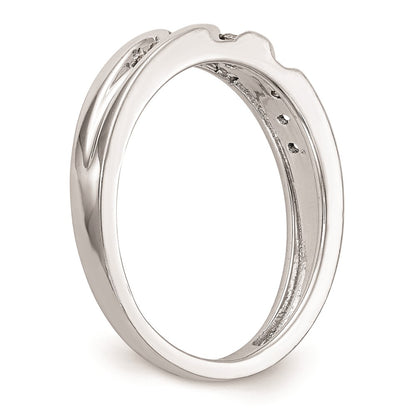 14K White Gold Complete Real Diamond Trio Ladies Wedding Band