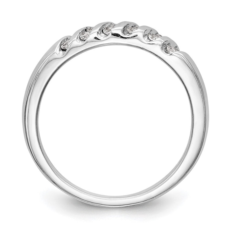 14K White Gold Complete Real Diamond Trio Ladies Wedding Band
