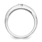 14K White Gold Complete Real Diamond Trio Men's Wedding Band