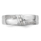 14K White Gold Complete Real Diamond Trio Men's Wedding Band