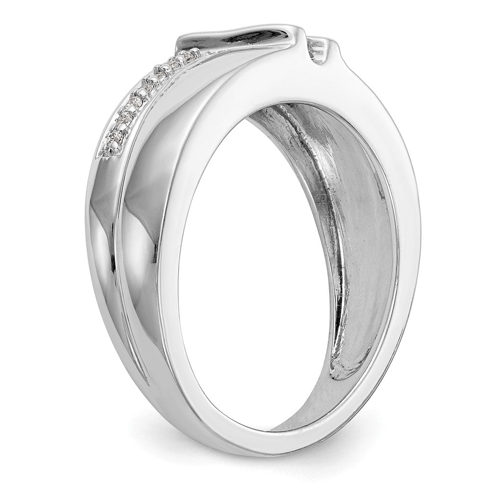 14K White Gold Complete Real Diamond Trio Ladies Wedding Band
