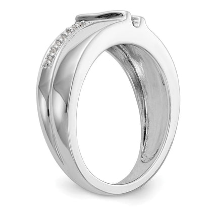 14K White Gold Complete Real Diamond Trio Ladies Wedding Band