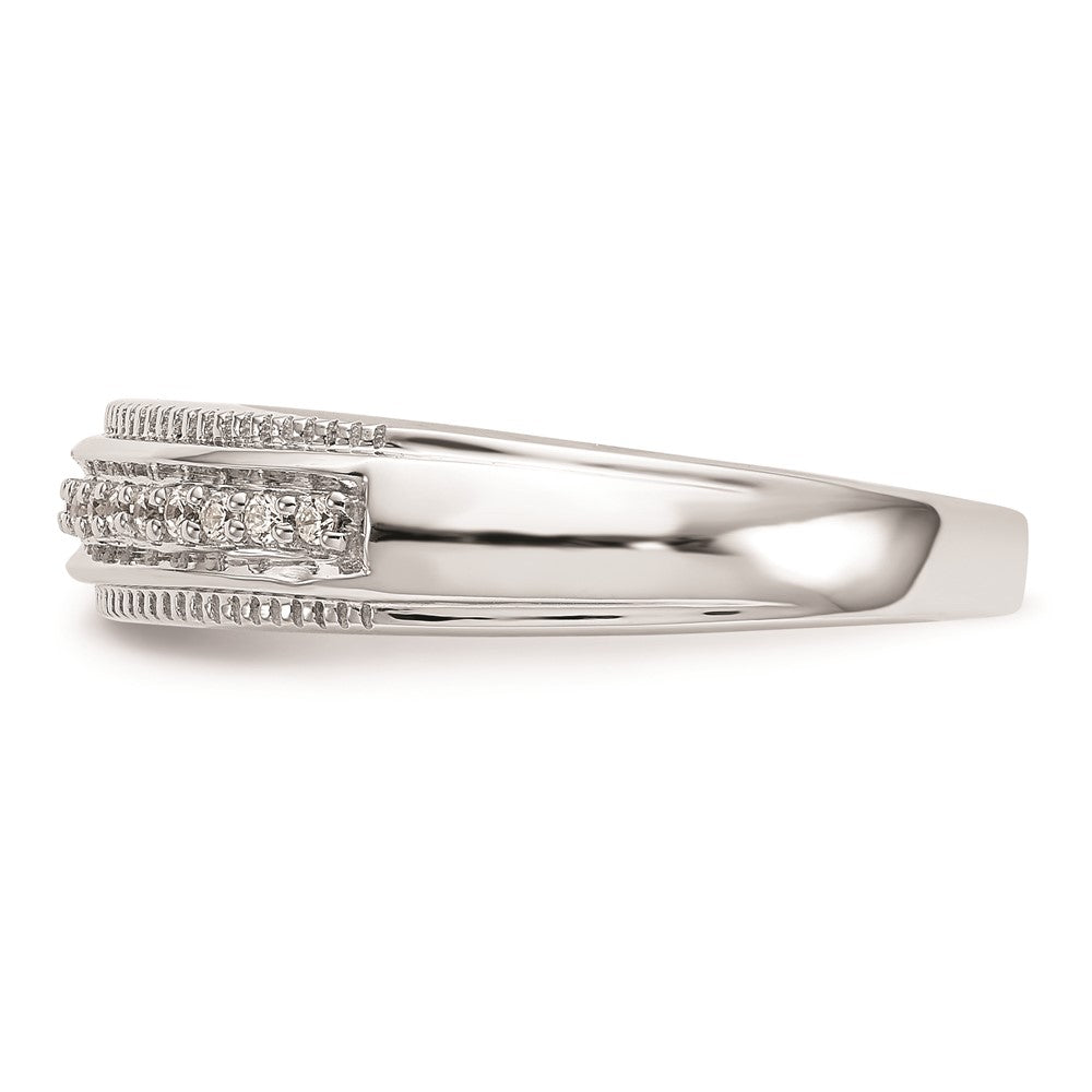 14K White Gold Complete Real Diamond Trio Men's Wedding Band
