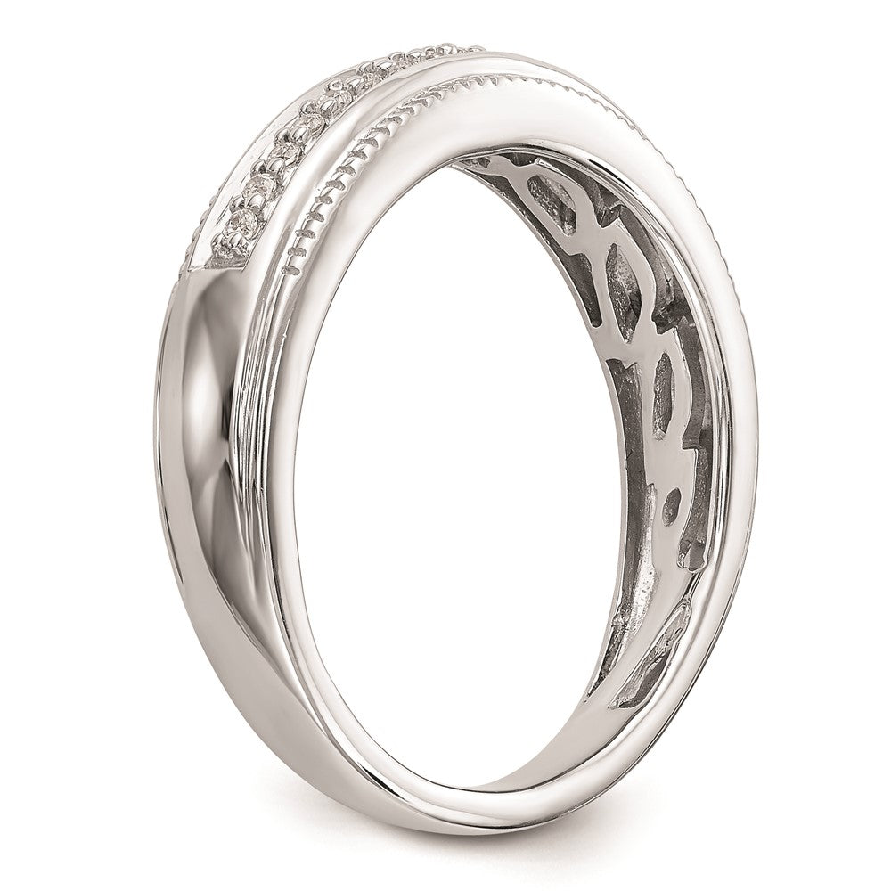 14K White Gold Complete Real Diamond Trio Men's Wedding Band