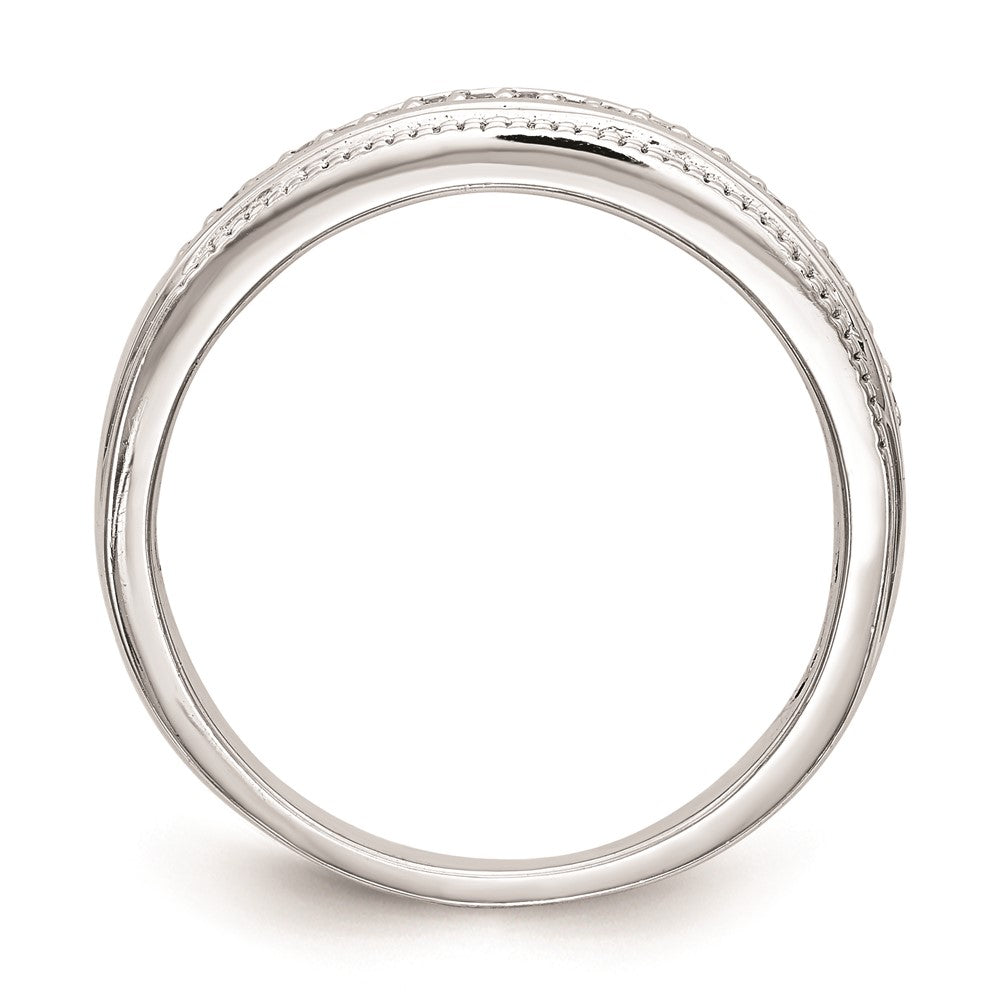 14K White Gold Complete Real Diamond Trio Ladies Wedding Band
