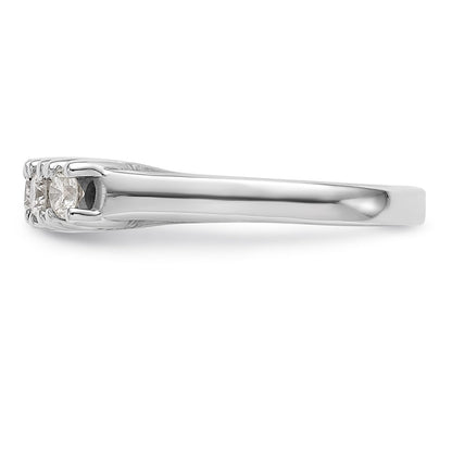 14K White Gold 5-Stone Real Diamond Band