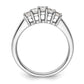 14K White Gold 5-Stone Real Diamond Band