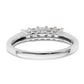 14K White Gold 5-Stone Real Diamond Band