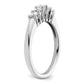 14K White Gold 5-Stone Real Diamond Band