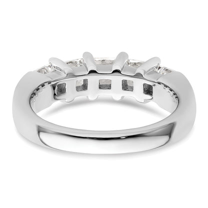 14K White Gold 5-Stone Real Diamond Band