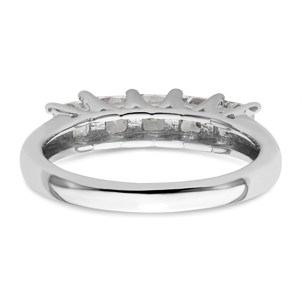 14K White Gold 5-Stone Real Diamond Band