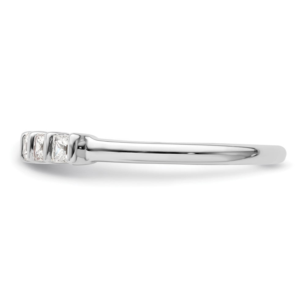 14K White Gold 5-Stone Real Diamond Band