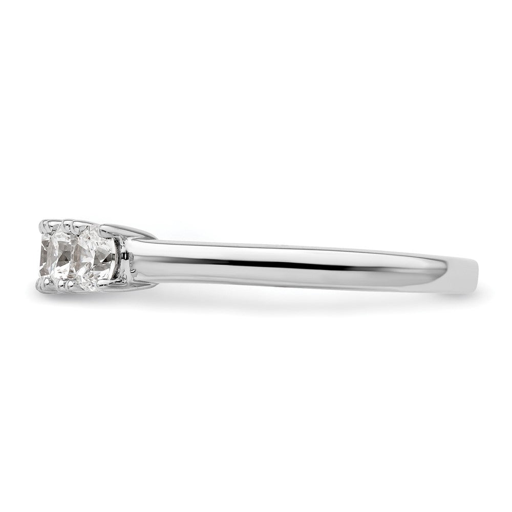 14K White Gold 5-Stone Real Diamond Band