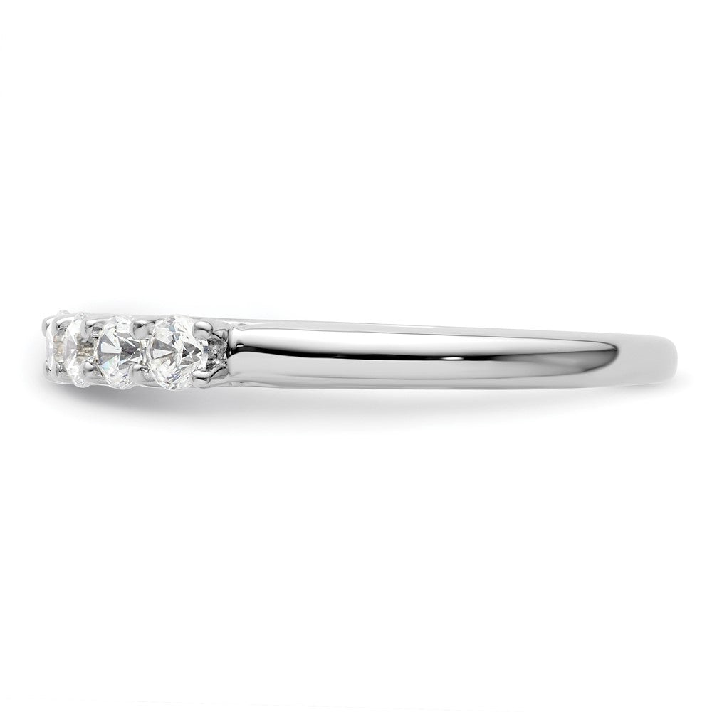14K White Gold 6-Stone Real Diamond Band