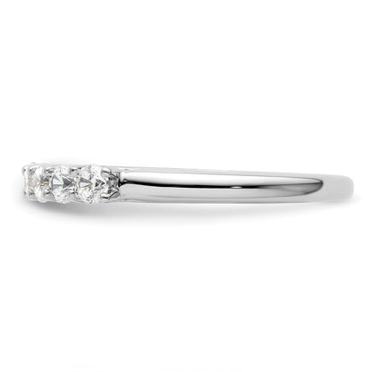 14K White Gold 6-Stone Real Diamond Band