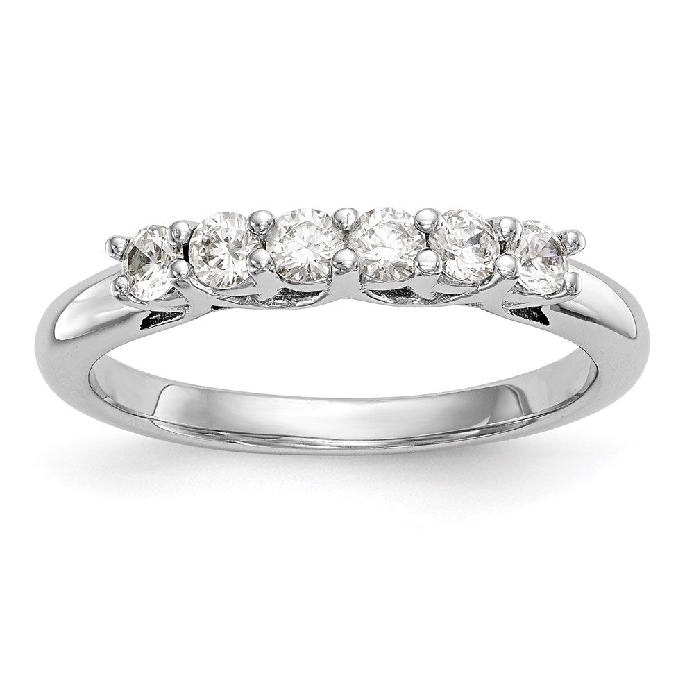 14K Yellow Gold 6-Stone Real Diamond Band