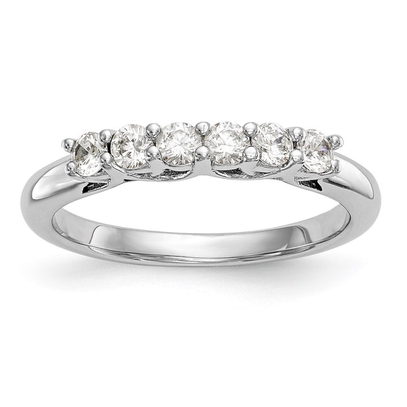 14K Yellow Gold 6-Stone Real Diamond Band