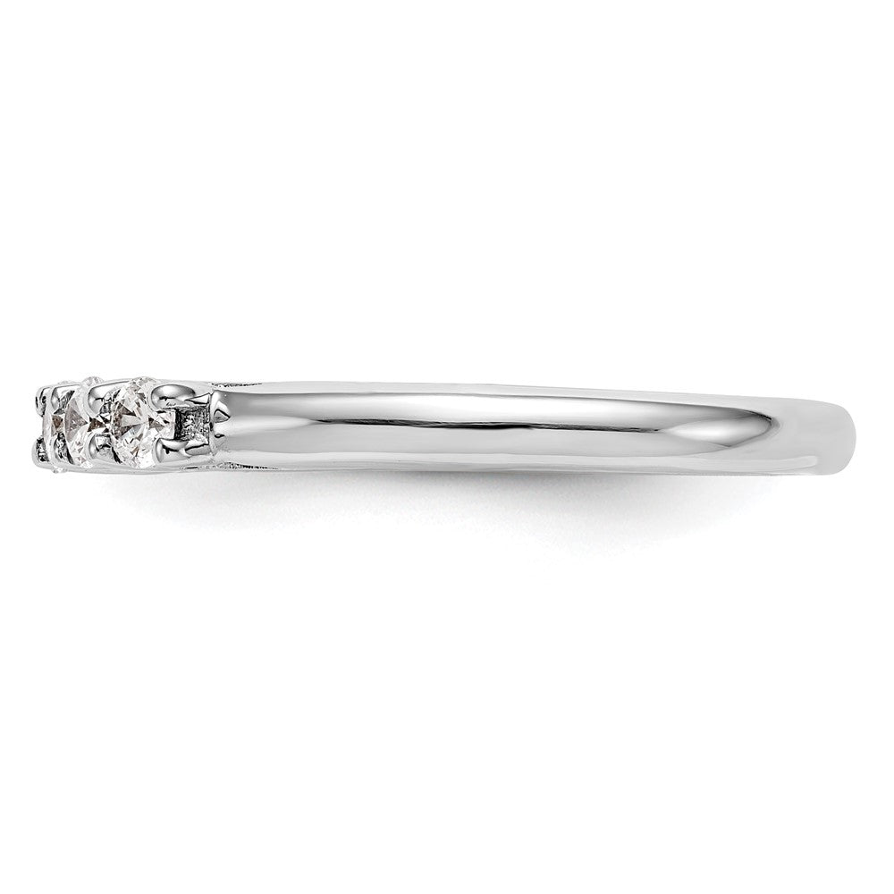 14K White Gold 6-Stone Real Diamond Band
