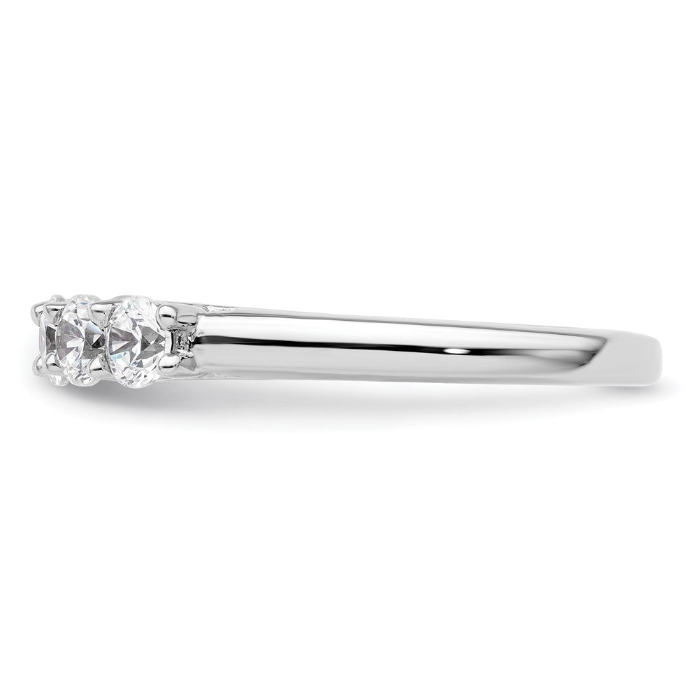 14K White Gold 6-Stone Real Diamond Band