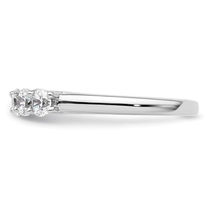 14K White Gold 6-Stone Real Diamond Band